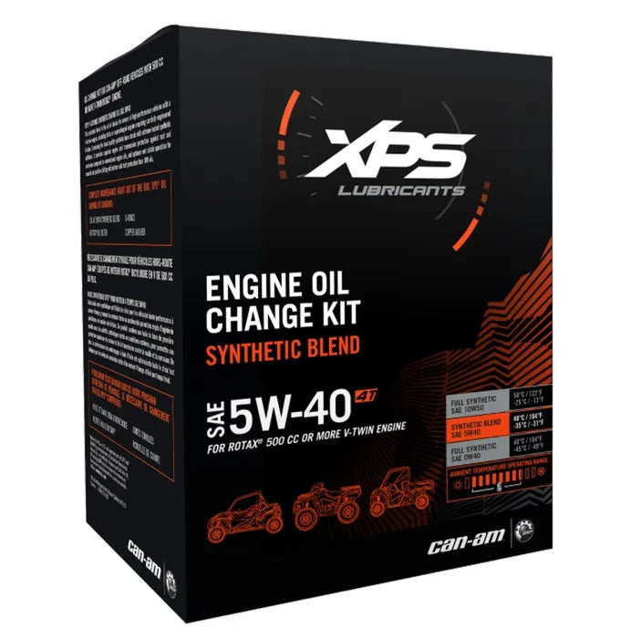 XPS 4T 5W-40 SYNTHETIC BLEND OIL CHANGE KIT FOR ROTAX 500 CC OR MORE V-TWIN ENGINE